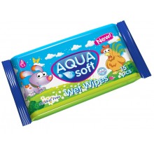 Pocket Wet Wipes Aqua Soft 15 pcs